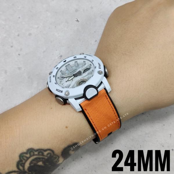 Dây vải nilon chống nước GA-2000 / GA-2200 ( 24mm ) ( Màu Cam ) 