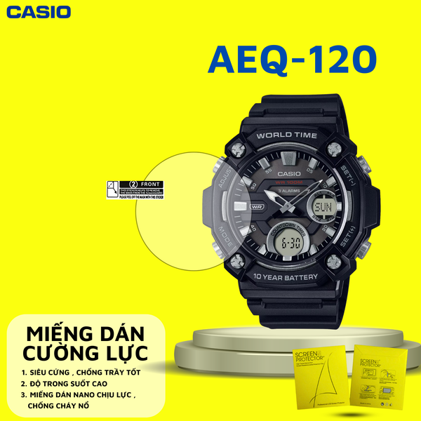 COMBO 2 Miếng dán màn hình Nano cao cấp chống trầy xước CASIO AEQ-120