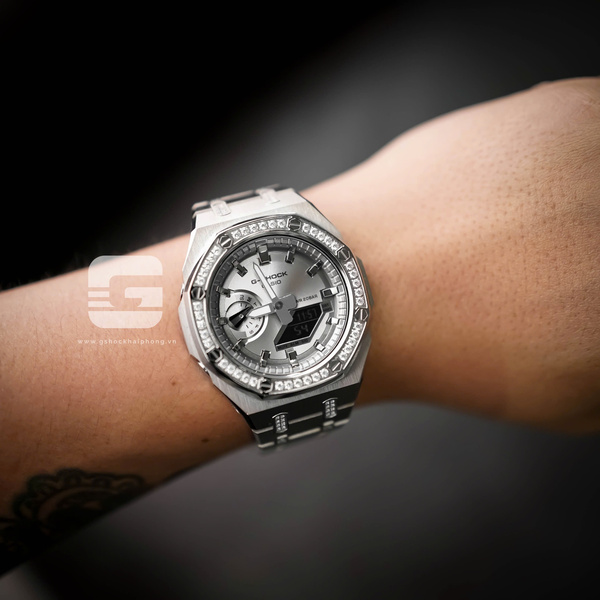 G-SHOCK GA-2100AP - SLIVER OUT X FULL METAL CASE