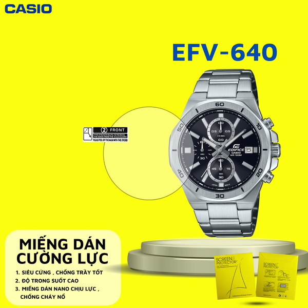 COMBO 2 Miếng dán màn hình Nano cao cấp chống trầy xước CASIO EDIFICE EFV-640
