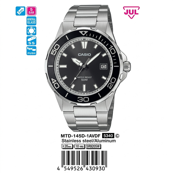CASIO MTD-145D-1A - QUÀ TẶNG TRỊ GIÁ 600K 