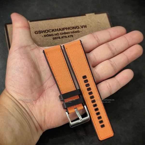 Dây vải Nilon chống nước - Size 20/22/24mm - Màu Cam