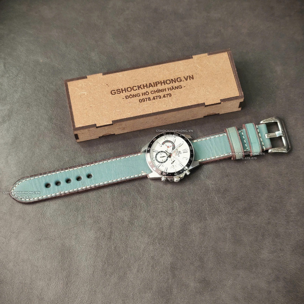 Dây da Bò - Màu Xanh Dương - Size 18/20/22/24mm