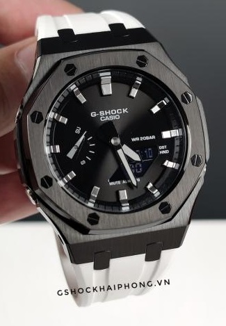 G-SHOCK GA-2100AP - Black Chrome White Strap