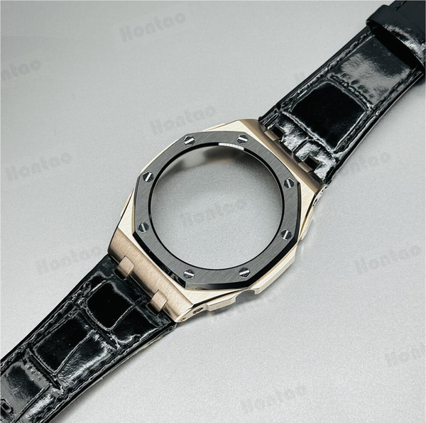 Bộ vỏ thép Đen Vàng - Dây da ( Thế hệ 5 cao cấp ) ( Kích vào sản phẩm chọn màu dây )