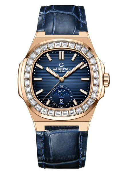 大注目 ĐỒNG HỒ NAM CARNIVAL NAUTILUS 8110G1 BROWN DIAL 時計
