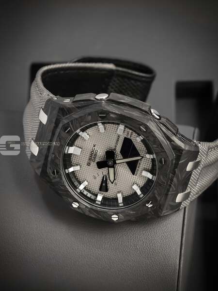 G-SHOCK GA-2100AP - WAFFLE METAL X CARBON VELCRO CASE