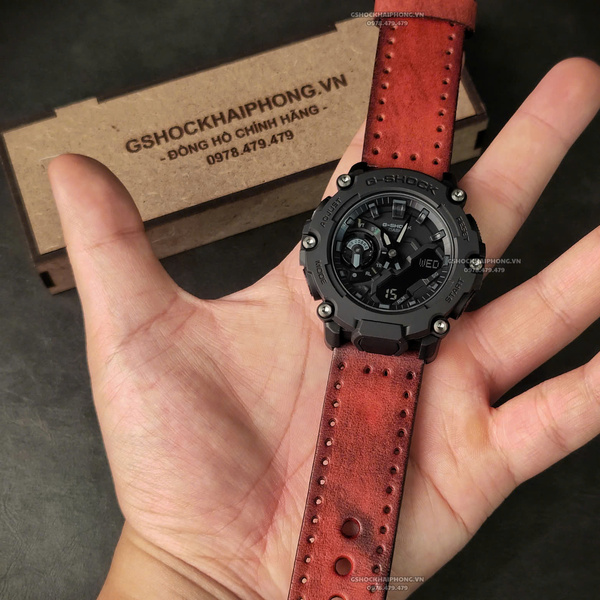 Dây da Bò - Màu Cam Đất - Size 18/20/22/24mm