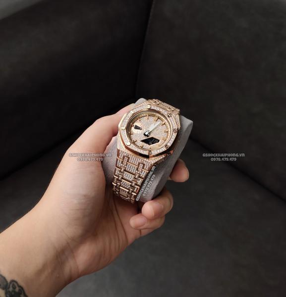 G-SHOCK GA-2100AP - ROSE GOLD FULL CZ SETTING