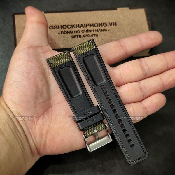 Dây vải Nilon chống nước - Size 20/22/24mm - Màu Xanh Quân Đội