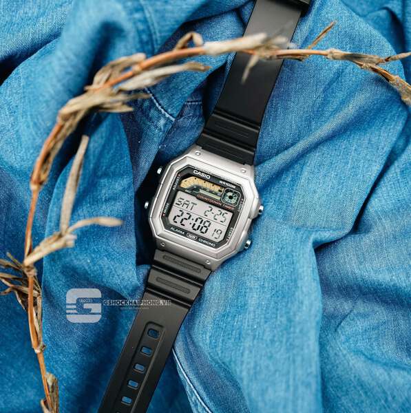 Đồng hồ Nam Chính hãng CASIO WS-1600H-1A- Lắp thêm vỏ thép - Kính cường lực cao cấp