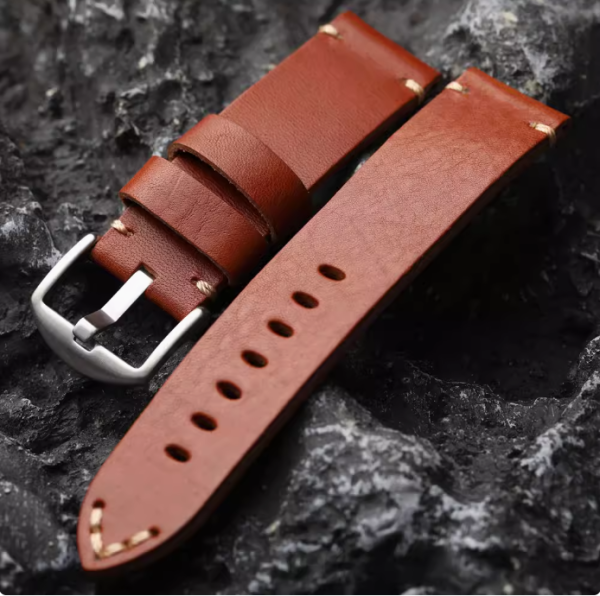 Dây da bò Ý gấp handmade - size 20mm/ 22mm/ 24mm