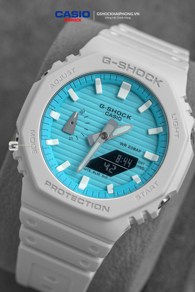 G-SHOCK GA-2100 - BLUE ICE X TEAK WOOD