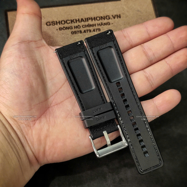 Dây vải Nilon chống nước - Size 20/22/24mm - Màu Đen