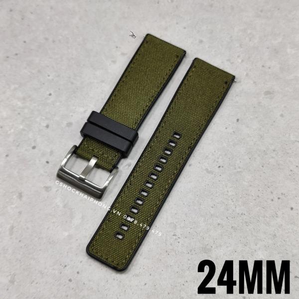 Dây vải nilon chống nước GA-2000 / GA-2200 ( 24mm ) ( Màu xanh quân đội ) Dây vải nilon chống nước GA-2000 / GA-2200 ( 24mm ) ( Màu xanh quân đội )