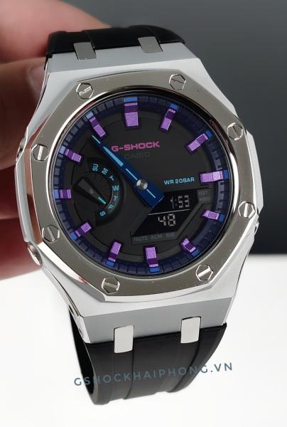 G-SHOCK GA-2100AP - Layers -  Cọc số tím dây cao su