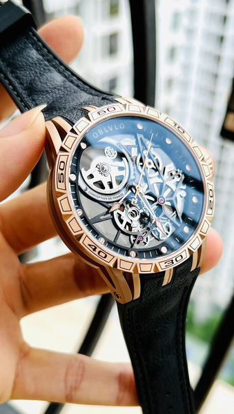 ĐỒNG HỒ NAM OBLVLO SKELETON STRAP WATCH LM