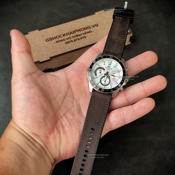 Dây da bọc cao su - Size 20/22/24mm - Màu Nâu