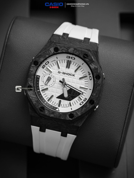 GA-2100AP - CARBON OFFSHORE BLACK & WHITE