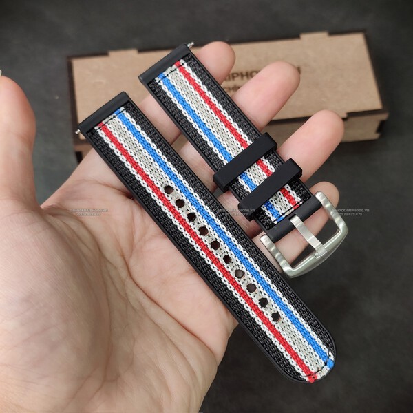 Dây cao su bọc vải Nilon ( Canvas ) - Không thấm nước - Siêu bền - Màu 01