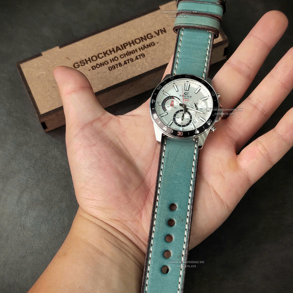 Dây da Bò - Màu Xanh Dương - Size 18/20/22/24mm