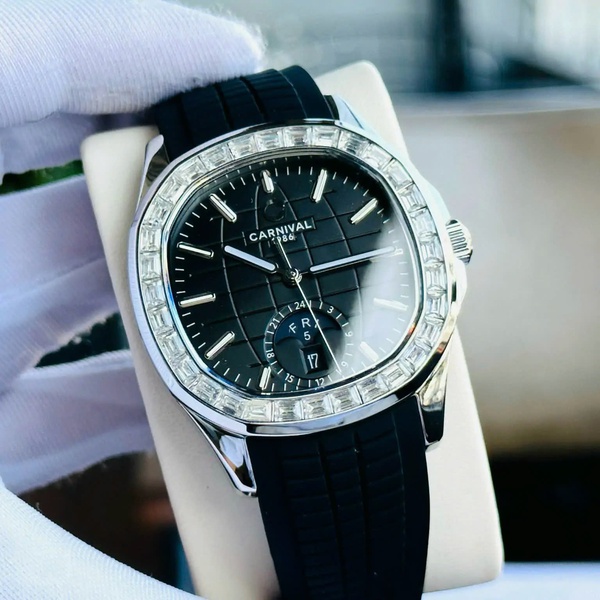 Đồng hồ nam Carnival - Nam 8113G2-VT-DCS-D - Viền đá - Kính Saphire - Automatic