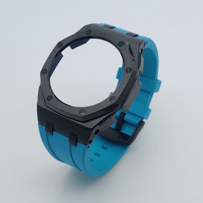 Vỏ đen - dây cao su Flo xanh Blue ( Thế hệ 5 cao cấp ) 