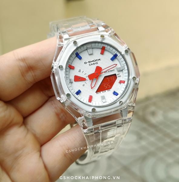 G-SHOCK GA-2100AP - Pepsi White Mod