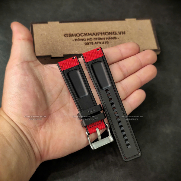 Dây vải Nilon chống nước - Size 20/22/24mm - Màu Đỏ