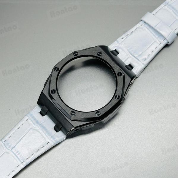 Bộ vỏ thép Đen - Dây da ( Thế hệ 5 cao cấp ) ( Kích vào sản phẩm chọn màu dây )