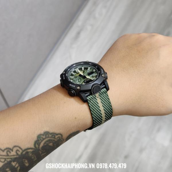 Dây vải thay thế cho G-Shock GA-2000 - Màu 2 ( có nãy khóa thông minh ) 