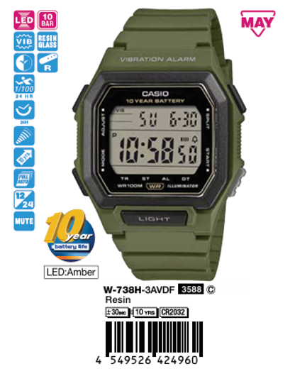 CASIO W-738H-3A