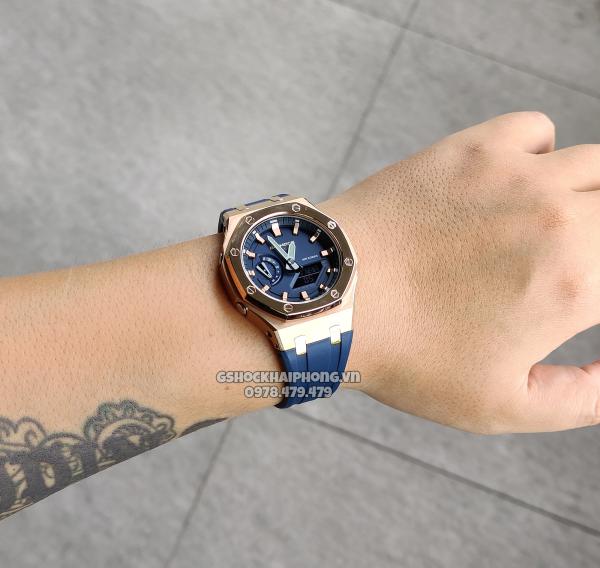 G-SHOCK GA-2100AP - LAYERS ROSE GOLD BLUE METALIC