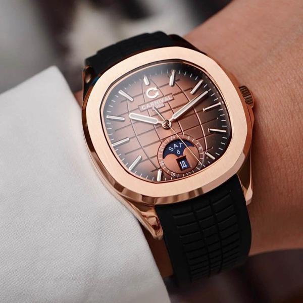 Đồng hồ nam Carnival - Aquanus 8113R-BR - Viền thép - Kính Saphire