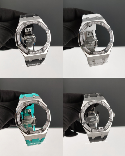 Bộ vỏ GA-2100 AP - Gen 4 - Bộ thép nạm đá - Dây cao su Flo ( Kích vào sp chọn màu )