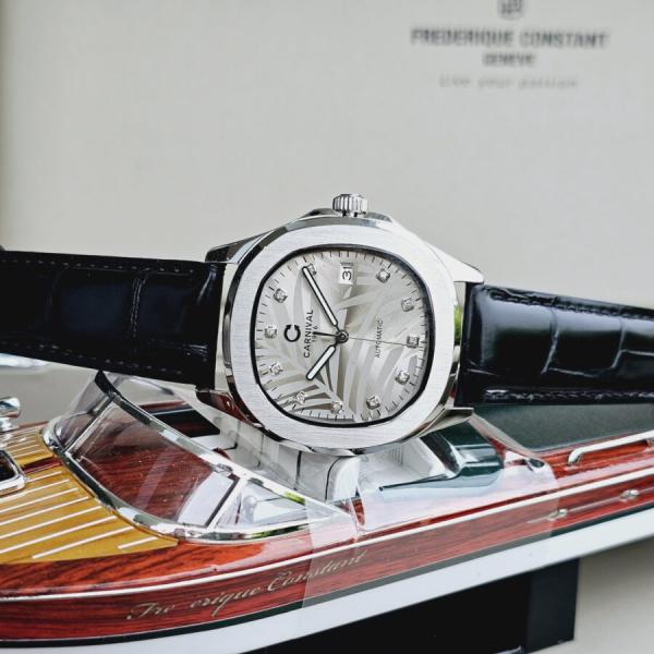 Đồng hồ nam Carnival - Aquanus 8115G-VT-DD-N - Mặt thép - Dây da