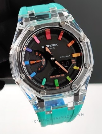 G-SHOCK GA-2100AP - Hyper Color Tiffany Skeleton 