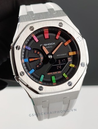 G SHOCK GA-2100AP - Rainbow Snow White