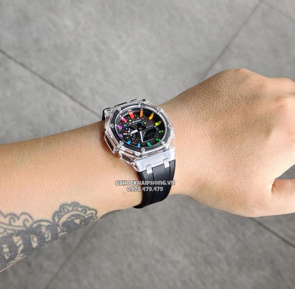 G-SHOCK GA-2100AP - RB HYPER COLOR SKELETON