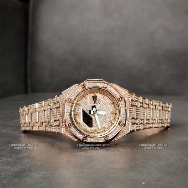 G-SHOCK GA-2100AP - ROSE GOLD FULL CZ SETTING