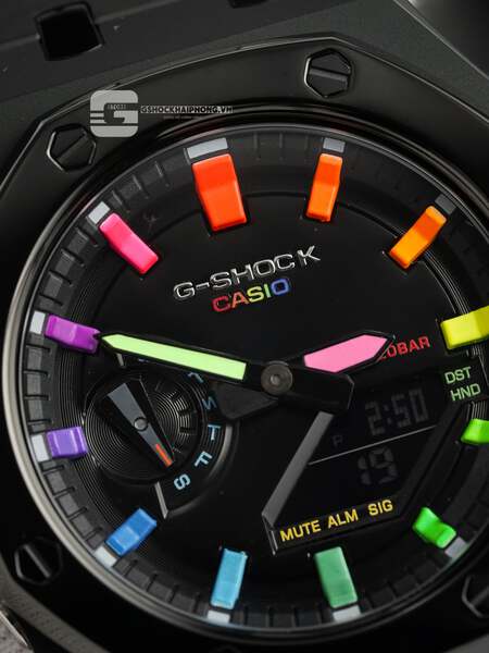  G-SHOCK GA-2100AP - HYPER COLOR X METAL BLACK LAYERS CASE