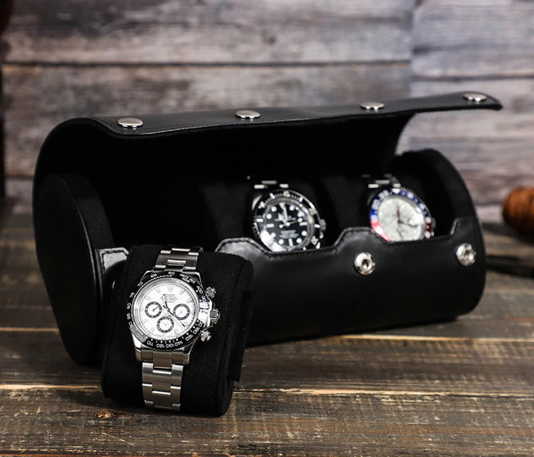 Bộ Ba Hộp Đựng Đồng Hồ Sang Trọng - Da xịn Crazy Horse cao cấp