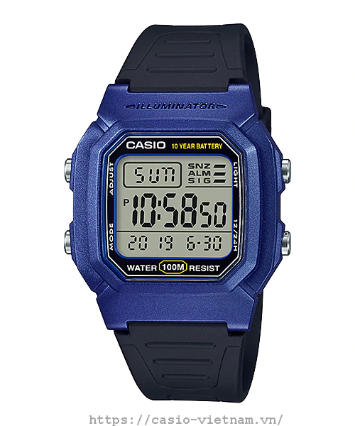 CASIO W-800HM-2A - QUÀ TẶNG TRỊ GIÁ 200K