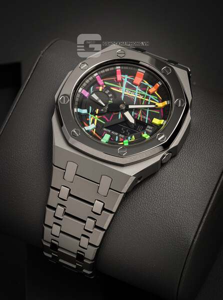 G-SHOCK GA-2100AP - GUN METAL LAERS X ZEBRA HYPER COLOR