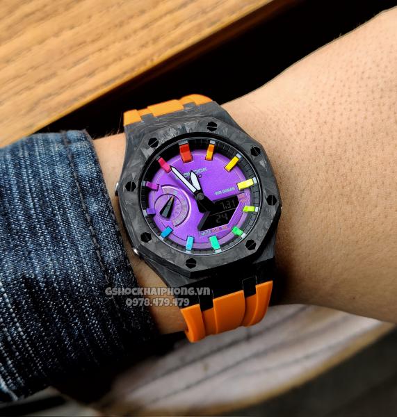 G-SHOCK GA-2100AP - CARBON FIBER X PURPLE METAL RB
