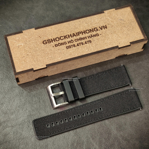 Dây vải Nilon chống nước - Size 20/22/24mm - Màu Đen