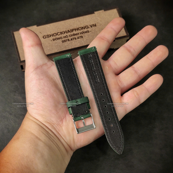 Dây Crazy Horse - Màu Xanh Lá - Size 18mm/ 20mm/ 22mm