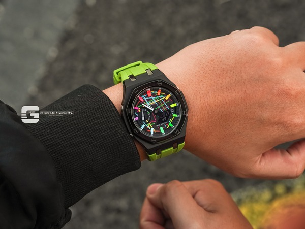 G-SHOCK GA-2100AP - GREEN KERMIT X HYPER COLOR MULTI LINE