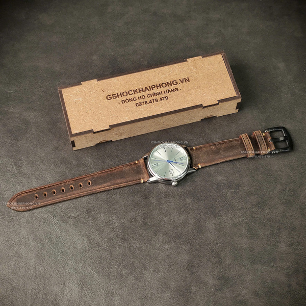 Dây da nâu Ngựa Điên - Size 20/22/24mm