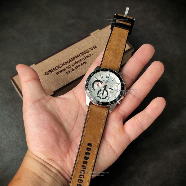 Dây da bọc cao su - Size 20/22/24mm - Màu Nâu Vàng